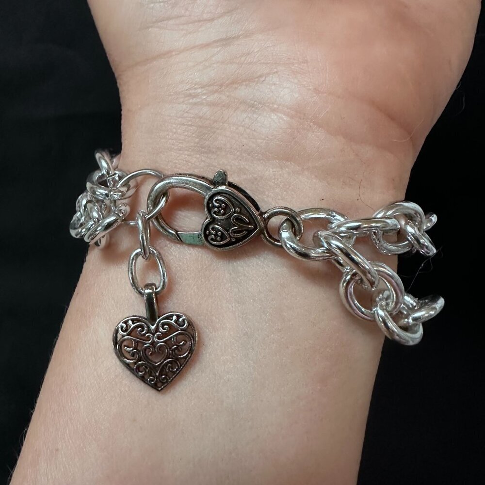 Cherub Angel Cuff Bracelet Victorian Silver Repoussé Cupid Angels Christmas Gift - Picture 12 of 12